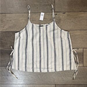 Striped Cream and Gray Camisole